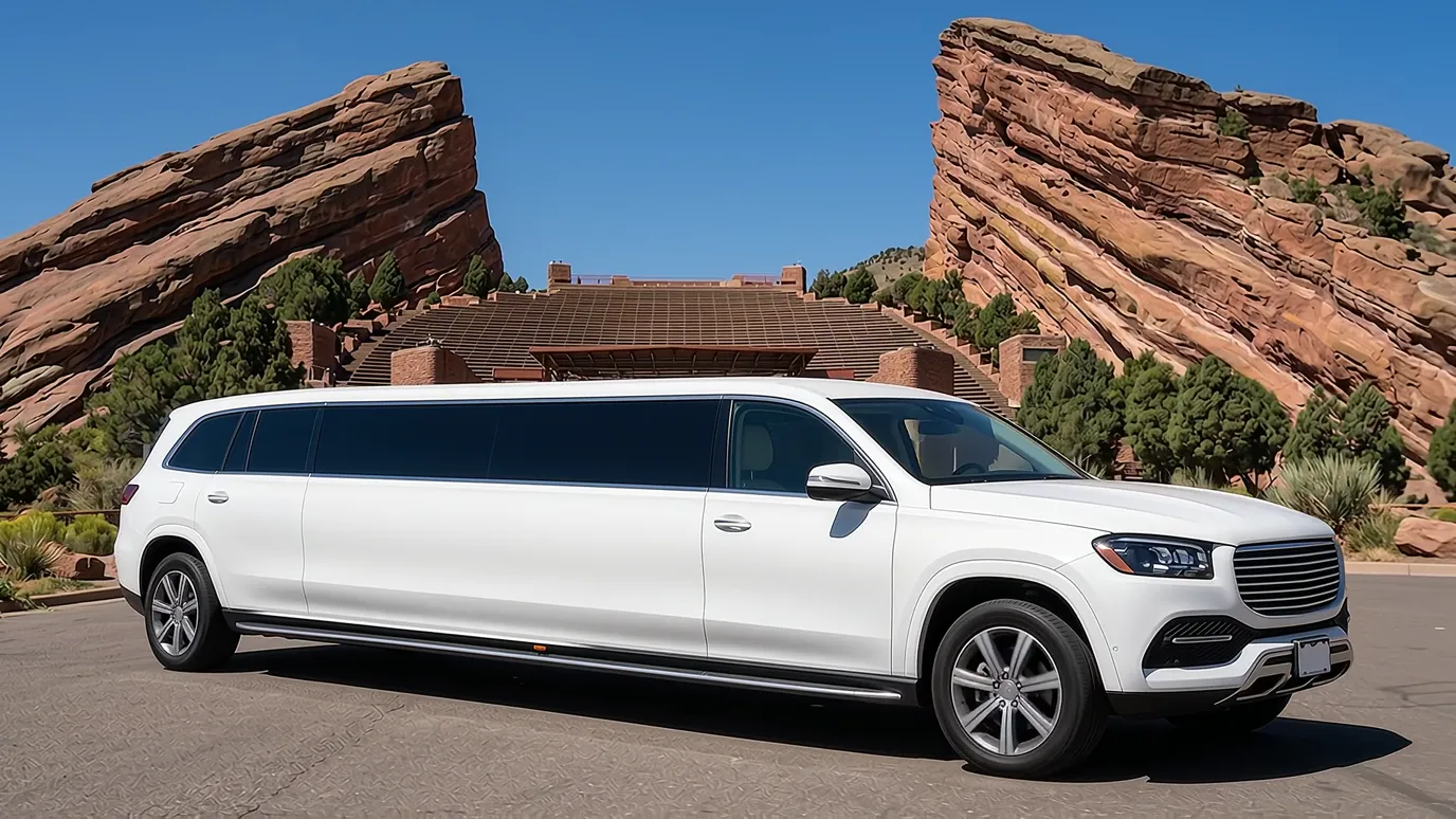 Arvada white Mercedes GLS 18 passenger stretch limo