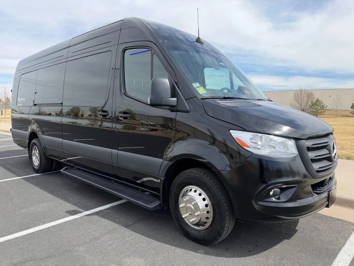 Black Mercedes Sprinter – Arvada limo service