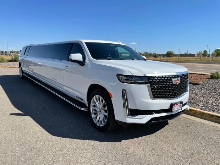 White Escalade stretch limo – Arvada limo service