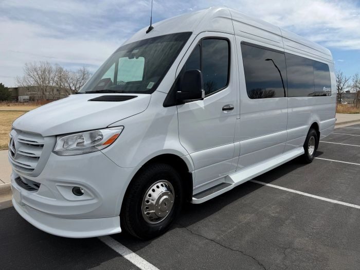 White Mercedes Sprinter – Arvada limo service